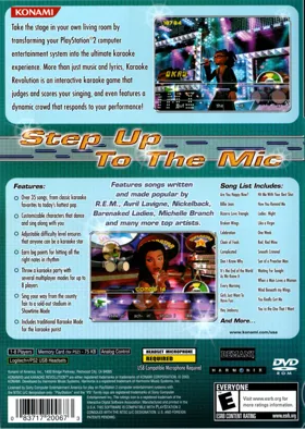 Karaoke Revolution box cover back